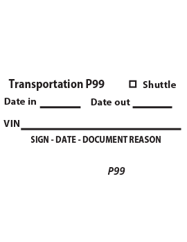 Transportation P99 Warranty Stamp