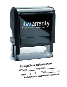 Straight Time Authorization Warranty Stamp