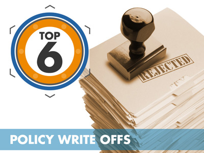 Top 6 Policy Write-Offs