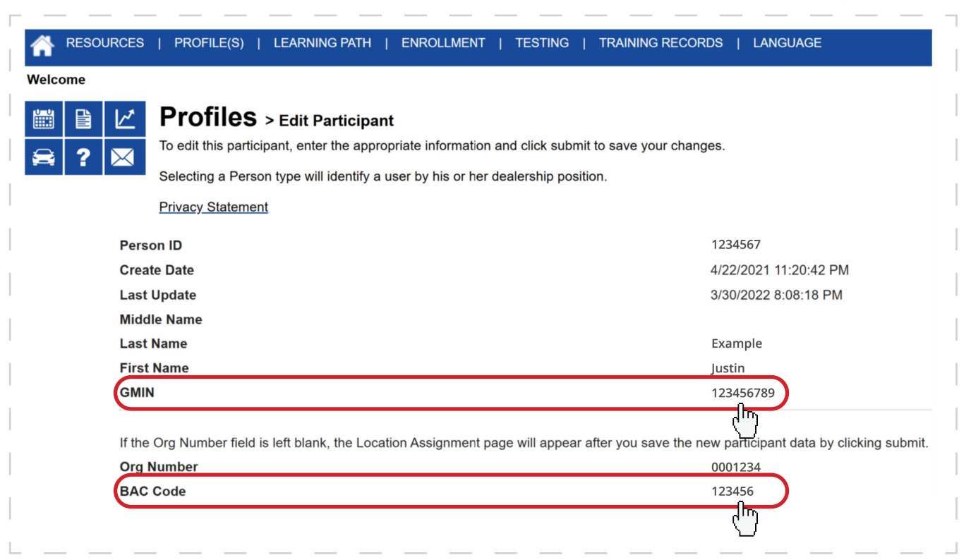 GMIN Screenshot Example