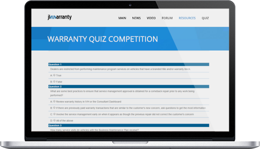 Warranty Quiz Competition