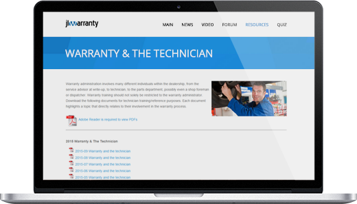 Warranty Training Documents